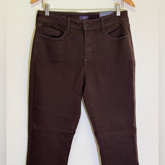 NYDJ - Sheri Slim Super Sculpting Jeans Brown - size 10 NWT - Picture 8 of 10